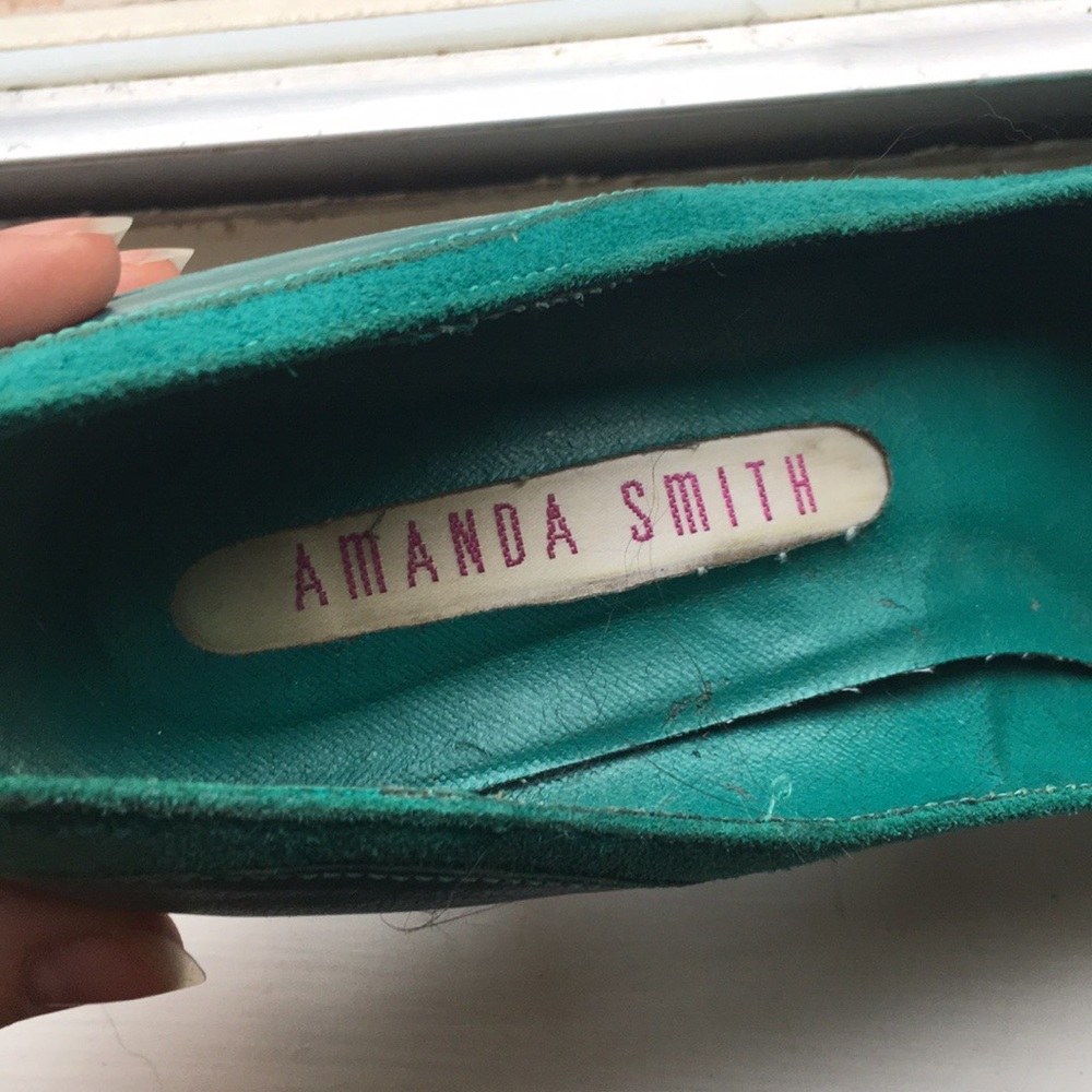 🦄 2/$15 Vintage | suede turquoise heels - Picture 6 of 7